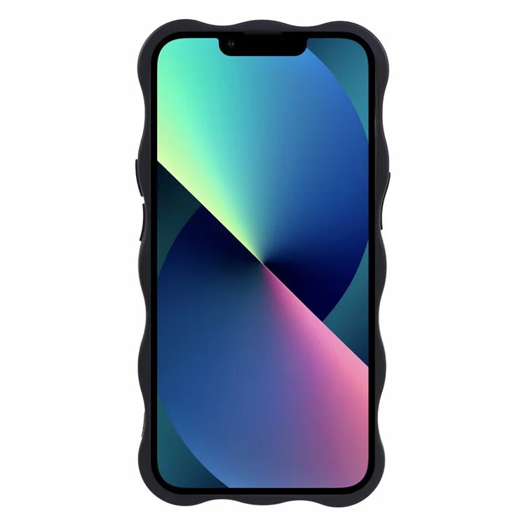 JQ Series for iPhone 13 TPU Case Wavy Frame Matte Phone Cover (Precise Cutout)
