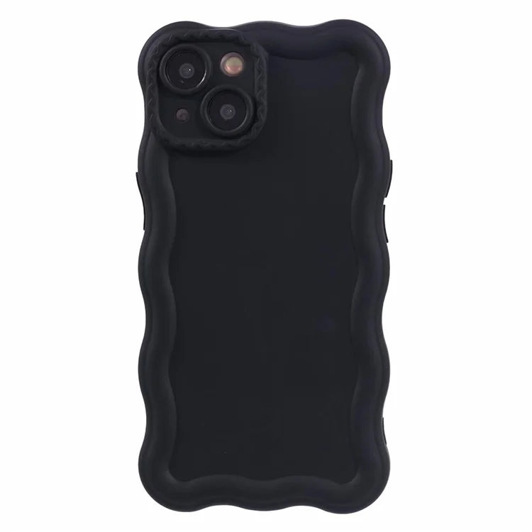 JQ Series for iPhone 13 TPU Case Wavy Frame Matte Phone Cover (Precise Cutout)