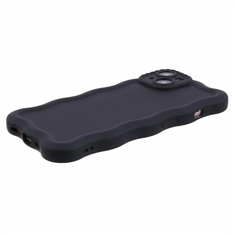 JQ Series for iPhone 13 TPU Case Wavy Frame Matte Phone Cover (Precise Cutout)