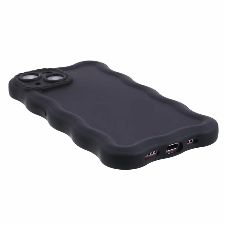 JQ Series for iPhone 13 TPU Case Wavy Frame Matte Phone Cover (Precise Cutout)