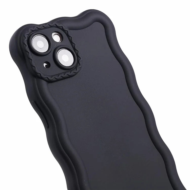 JQ Series for iPhone 13 TPU Case Wavy Frame Matte Phone Cover (Precise Cutout)