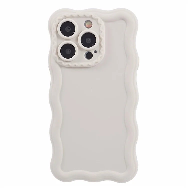 JQ Series for iPhone 15 Pro Max Matte Case Wavy Edge TPU Back Cover (Precise Cutout)