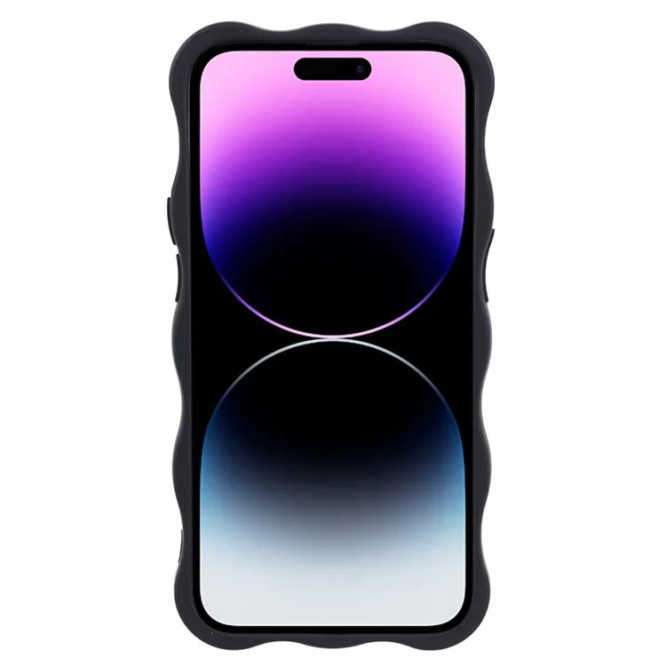 JQ Series for iPhone 14 Pro Max Case Wavy Edge TPU Matte Phone Cover (Precise Cutout)