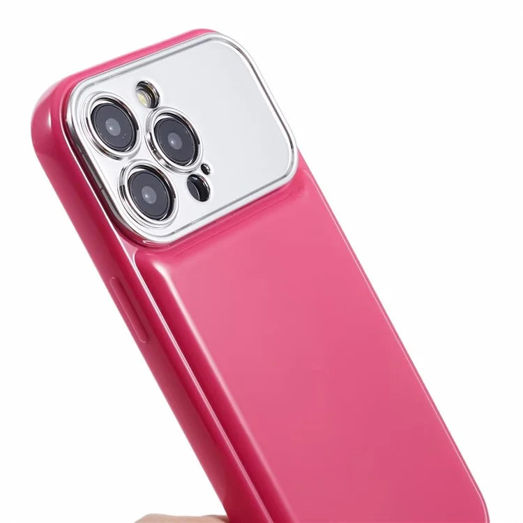 HYT Series for iPhone 15 Pro Max Case TPU Cover with Electroplating Lens Frame (Precise Cutout)