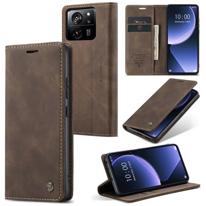 CASEME 013 Series For Xiaomi 13T / 13T Pro / Redmi K60 Ultra Case PU Leather Folio Stand Phone Cover