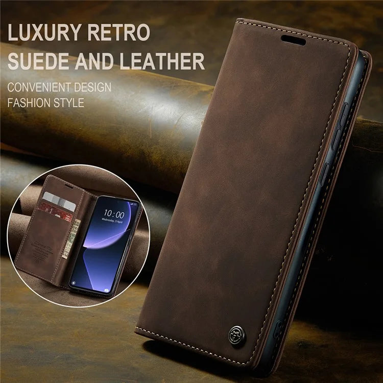 CASEME 013 Series For Xiaomi 13T / 13T Pro / Redmi K60 Ultra Case PU Leather Folio Stand Phone Cover