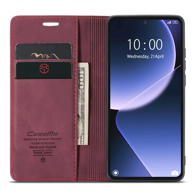 CASEME 013 Series For Xiaomi 13T / 13T Pro / Redmi K60 Ultra Case PU Leather Folio Stand Phone Cover