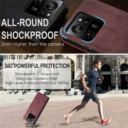 CASEME 013 Series For Xiaomi 13T / 13T Pro / Redmi K60 Ultra Case PU Leather Folio Stand Phone Cover