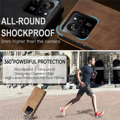 CASEME 013 Series For Xiaomi 13T / 13T Pro / Redmi K60 Ultra Case PU Leather Folio Stand Phone Cover