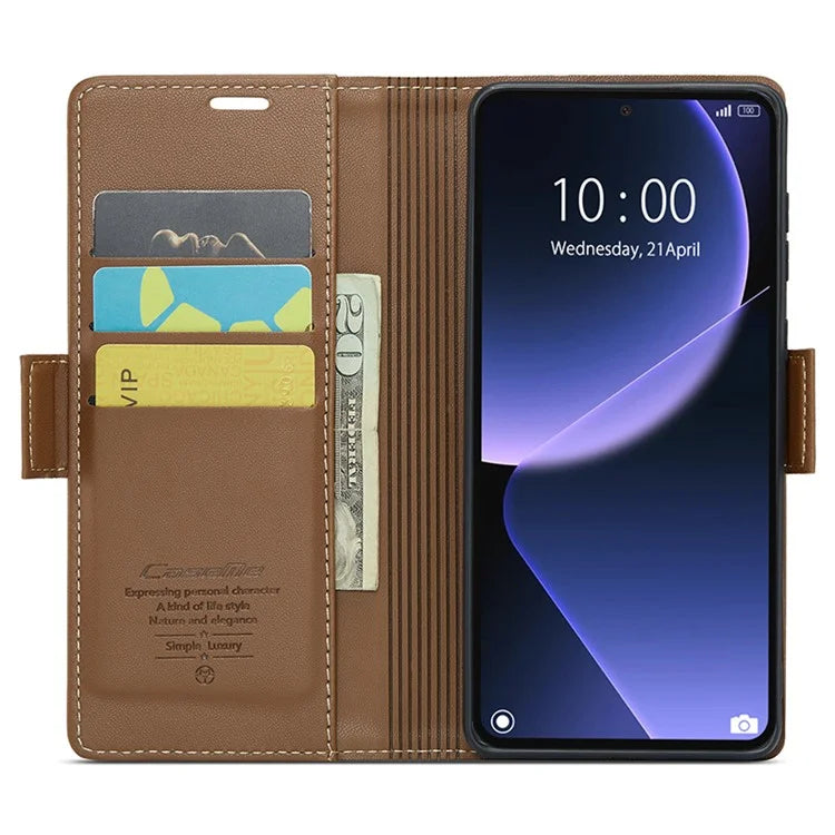 CASEME 023 Series For Xiaomi 13T / 13T Pro / Redmi K60 Ultra Case Leather Litchi Texture Phone Cover with Stand and Wallet