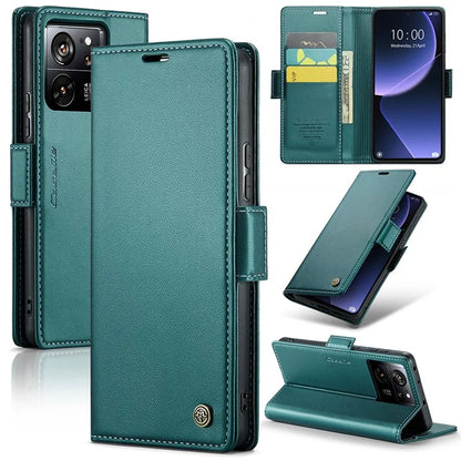 CASEME 023 Series For Xiaomi 13T / 13T Pro / Redmi K60 Ultra Case Leather Litchi Texture Phone Cover with Stand and Wallet