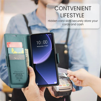 CASEME 023 Series For Xiaomi 13T / 13T Pro / Redmi K60 Ultra Case Leather Litchi Texture Phone Cover with Stand and Wallet