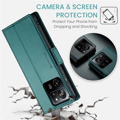 CASEME 023 Series For Xiaomi 13T / 13T Pro / Redmi K60 Ultra Case Leather Litchi Texture Phone Cover with Stand and Wallet