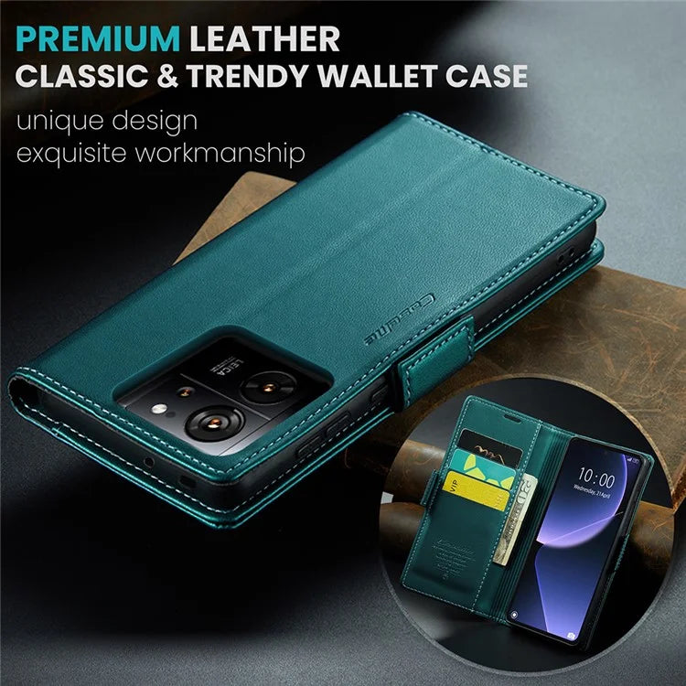 CASEME 023 Series For Xiaomi 13T / 13T Pro / Redmi K60 Ultra Case Leather Litchi Texture Phone Cover with Stand and Wallet