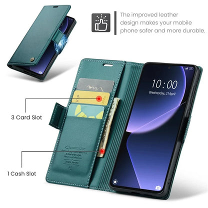 CASEME 023 Series For Xiaomi 13T / 13T Pro / Redmi K60 Ultra Case Leather Litchi Texture Phone Cover with Stand and Wallet