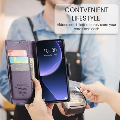 CASEME 023 Series For Xiaomi 13T / 13T Pro / Redmi K60 Ultra Case Leather Litchi Texture Phone Cover with Stand and Wallet