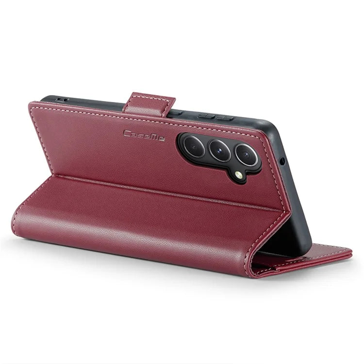 CASEME 023 Series For Samsung Galaxy S23 FE Case PU Leather RFID Blocking Phone Cover