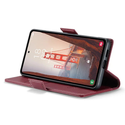 CASEME 023 Series For Samsung Galaxy S23 FE Case PU Leather RFID Blocking Phone Cover