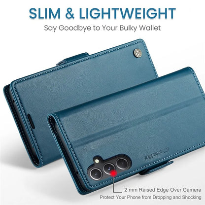 CASEME 023 Series For Samsung Galaxy S23 FE Case PU Leather RFID Blocking Phone Cover