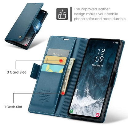CASEME 023 Series For Samsung Galaxy S23 FE Case PU Leather RFID Blocking Phone Cover