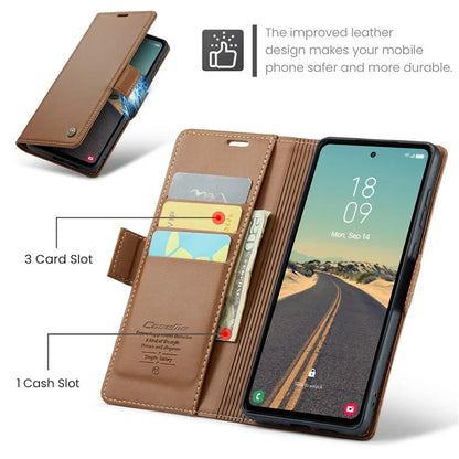 CASEME 023 Series For Samsung Galaxy S23 FE Case PU Leather RFID Blocking Phone Cover