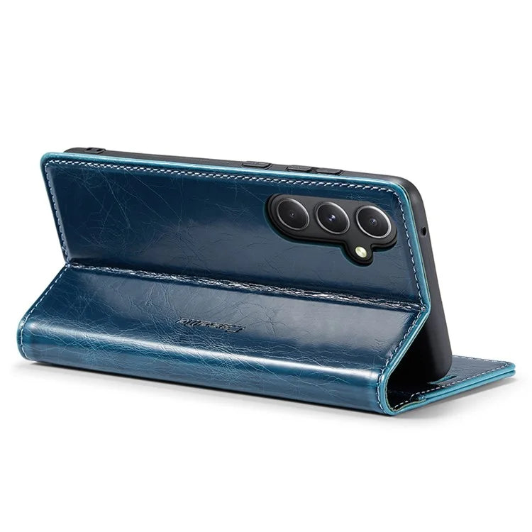 CASEME 003 Series For Samsung Galaxy S23 FE Case Waxy Crazy Horse Texture Wallet Phone Cover