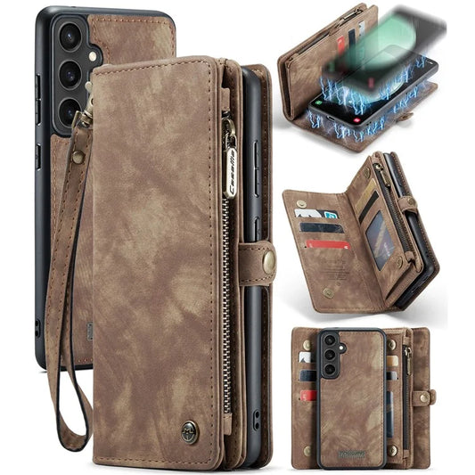 CASEME 008 Series for Samsung Galaxy S23 FE Case Zipper Pocket Detachable Phone Cover