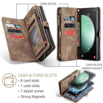 CASEME 008 Series for Samsung Galaxy S23 FE Case Zipper Pocket Detachable Phone Cover