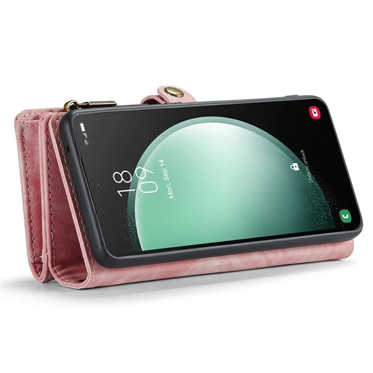 CASEME 008 Series for Samsung Galaxy S23 FE Case Zipper Pocket Detachable Phone Cover