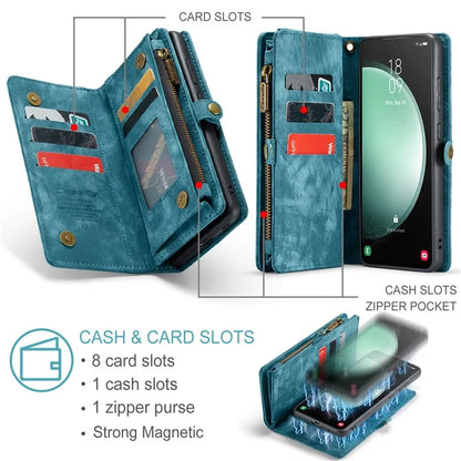 CASEME 008 Series for Samsung Galaxy S23 FE Case Zipper Pocket Detachable Phone Cover