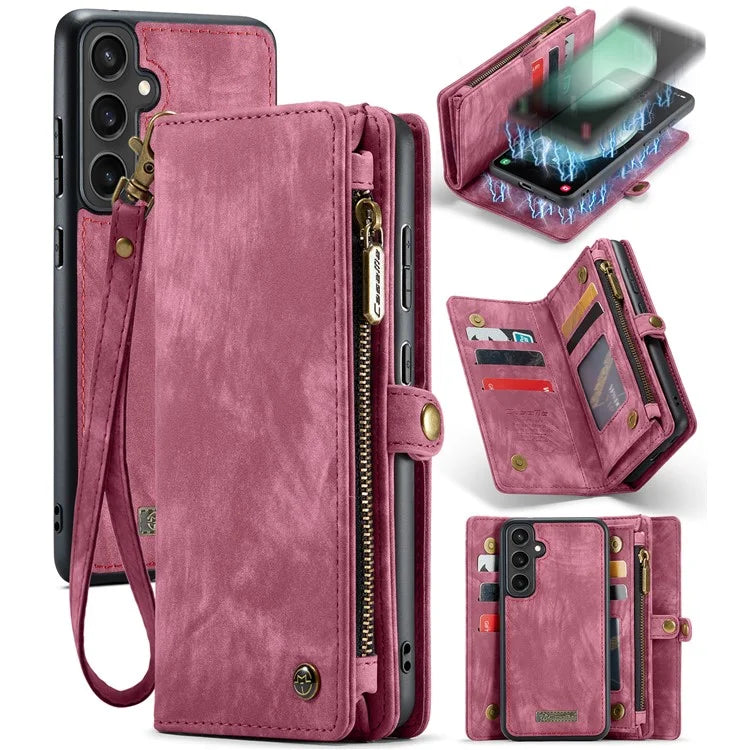 CASEME 008 Series for Samsung Galaxy S23 FE Case Zipper Pocket Detachable Phone Cover
