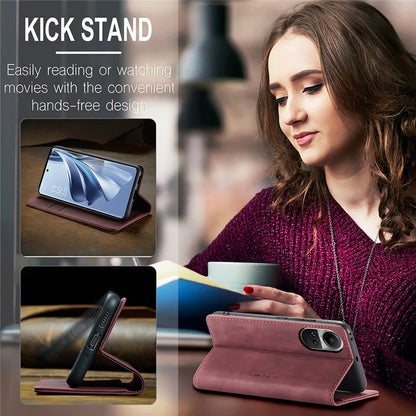 CASEME 013 Series For Oppo Reno10 5G (Global) /  Reno10 Pro 5G (Global) Case PU Leather Wallet Flip Cover