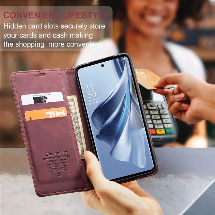 CASEME 013 Series For Oppo Reno10 5G (Global) /  Reno10 Pro 5G (Global) Case PU Leather Wallet Flip Cover