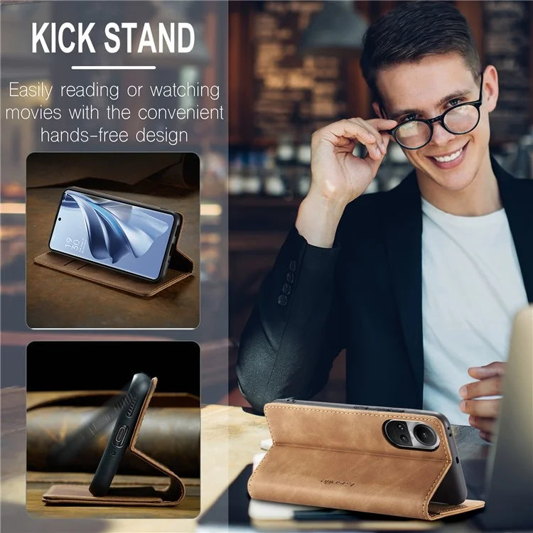 CASEME 013 Series For Oppo Reno10 5G (Global) /  Reno10 Pro 5G (Global) Case PU Leather Wallet Flip Cover