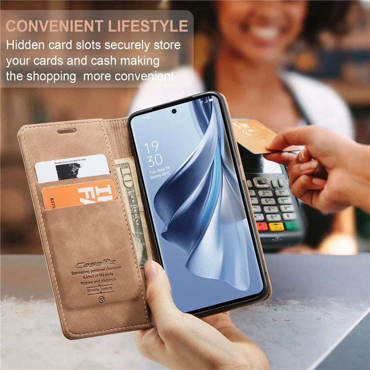CASEME 013 Series For Oppo Reno10 5G (Global) /  Reno10 Pro 5G (Global) Case PU Leather Wallet Flip Cover