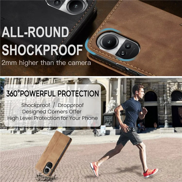 CASEME 013 Series For Oppo Reno10 5G (Global) /  Reno10 Pro 5G (Global) Case PU Leather Wallet Flip Cover