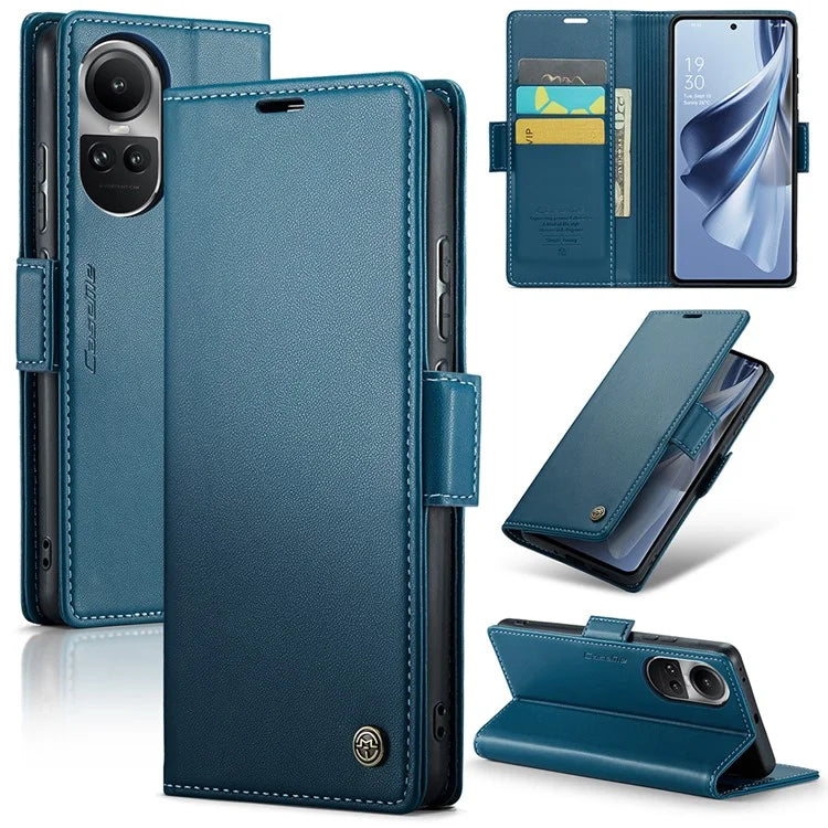 CASEME 023 Series For Oppo Reno10 5G (Global) / Reno10 Pro 5G (Global) Case RFID Blocking Wallet Phone Cover