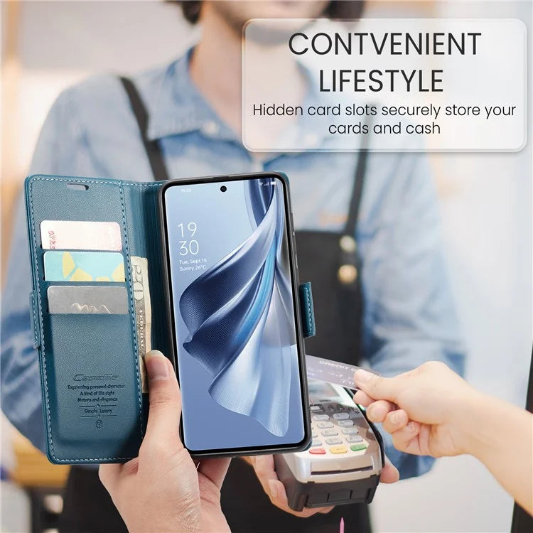CASEME 023 Series For Oppo Reno10 5G (Global) / Reno10 Pro 5G (Global) Case RFID Blocking Wallet Phone Cover