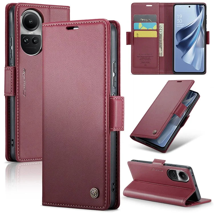 CASEME 023 Series For Oppo Reno10 5G (Global) / Reno10 Pro 5G (Global) Case RFID Blocking Wallet Phone Cover