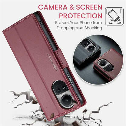 CASEME 023 Series For Oppo Reno10 5G (Global) / Reno10 Pro 5G (Global) Case RFID Blocking Wallet Phone Cover