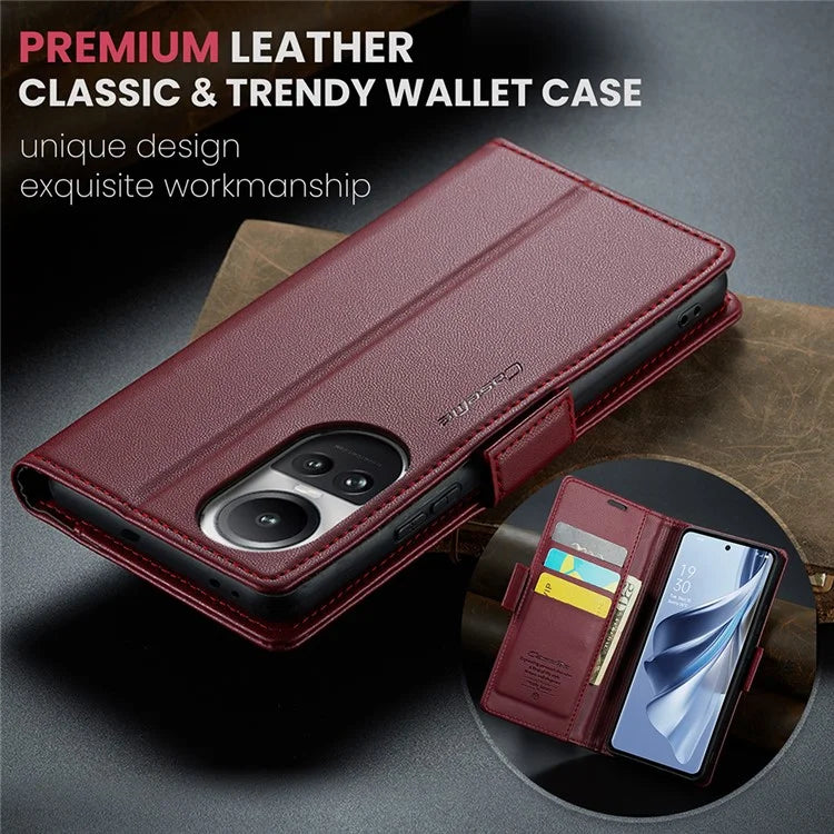 CASEME 023 Series For Oppo Reno10 5G (Global) / Reno10 Pro 5G (Global) Case RFID Blocking Wallet Phone Cover