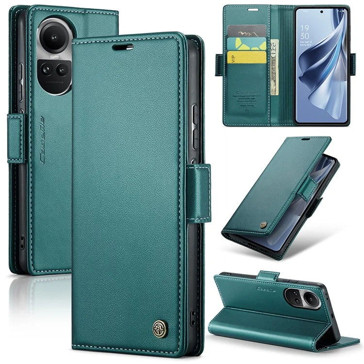 CASEME 023 Series For Oppo Reno10 5G (Global) / Reno10 Pro 5G (Global) Case RFID Blocking Wallet Phone Cover