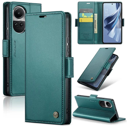 CASEME 023 Series For Oppo Reno10 5G (Global) / Reno10 Pro 5G (Global) Case RFID Blocking Wallet Phone Cover
