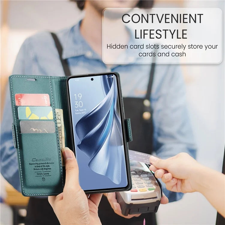 CASEME 023 Series For Oppo Reno10 5G (Global) / Reno10 Pro 5G (Global) Case RFID Blocking Wallet Phone Cover