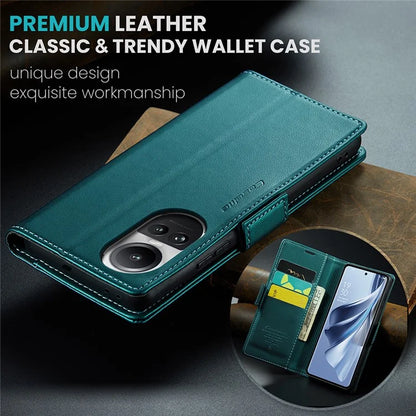 CASEME 023 Series For Oppo Reno10 5G (Global) / Reno10 Pro 5G (Global) Case RFID Blocking Wallet Phone Cover