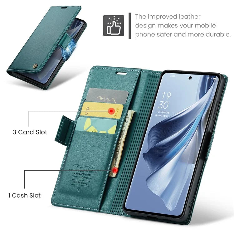 CASEME 023 Series For Oppo Reno10 5G (Global) / Reno10 Pro 5G (Global) Case RFID Blocking Wallet Phone Cover