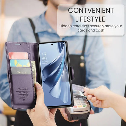 CASEME 023 Series For Oppo Reno10 5G (Global) / Reno10 Pro 5G (Global) Case RFID Blocking Wallet Phone Cover