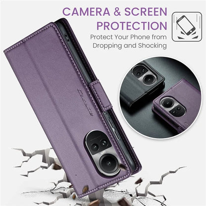 CASEME 023 Series For Oppo Reno10 5G (Global) / Reno10 Pro 5G (Global) Case RFID Blocking Wallet Phone Cover