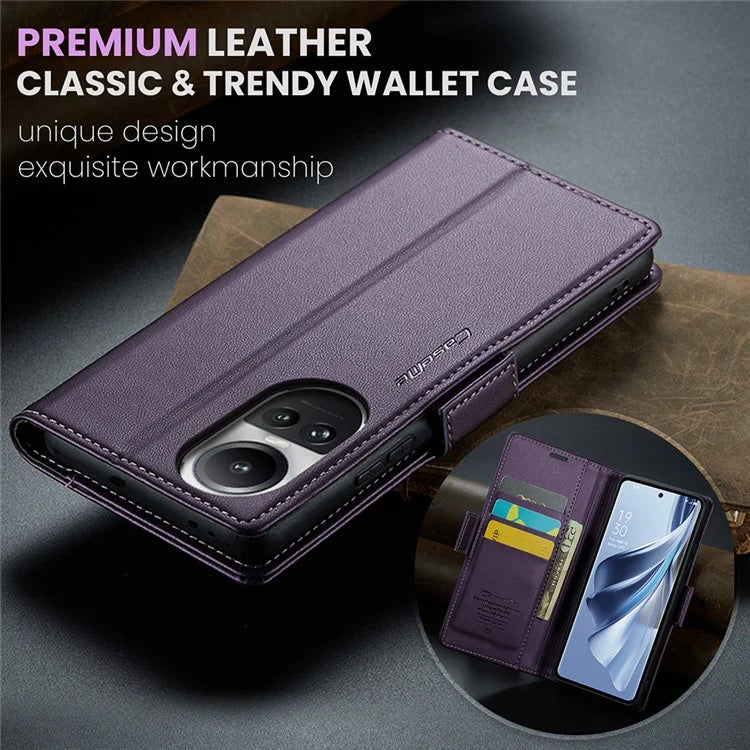 CASEME 023 Series For Oppo Reno10 5G (Global) / Reno10 Pro 5G (Global) Case RFID Blocking Wallet Phone Cover