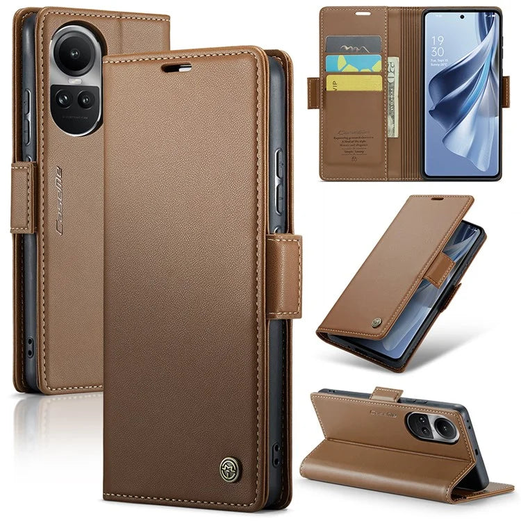 CASEME 023 Series For Oppo Reno10 5G (Global) / Reno10 Pro 5G (Global) Case RFID Blocking Wallet Phone Cover